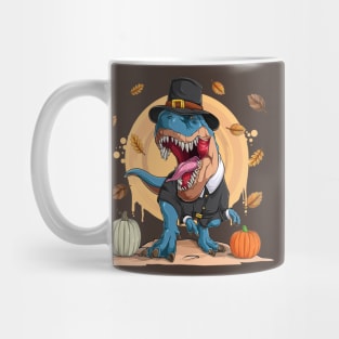 T-Rex Thanksgiving Pilgrim Mug